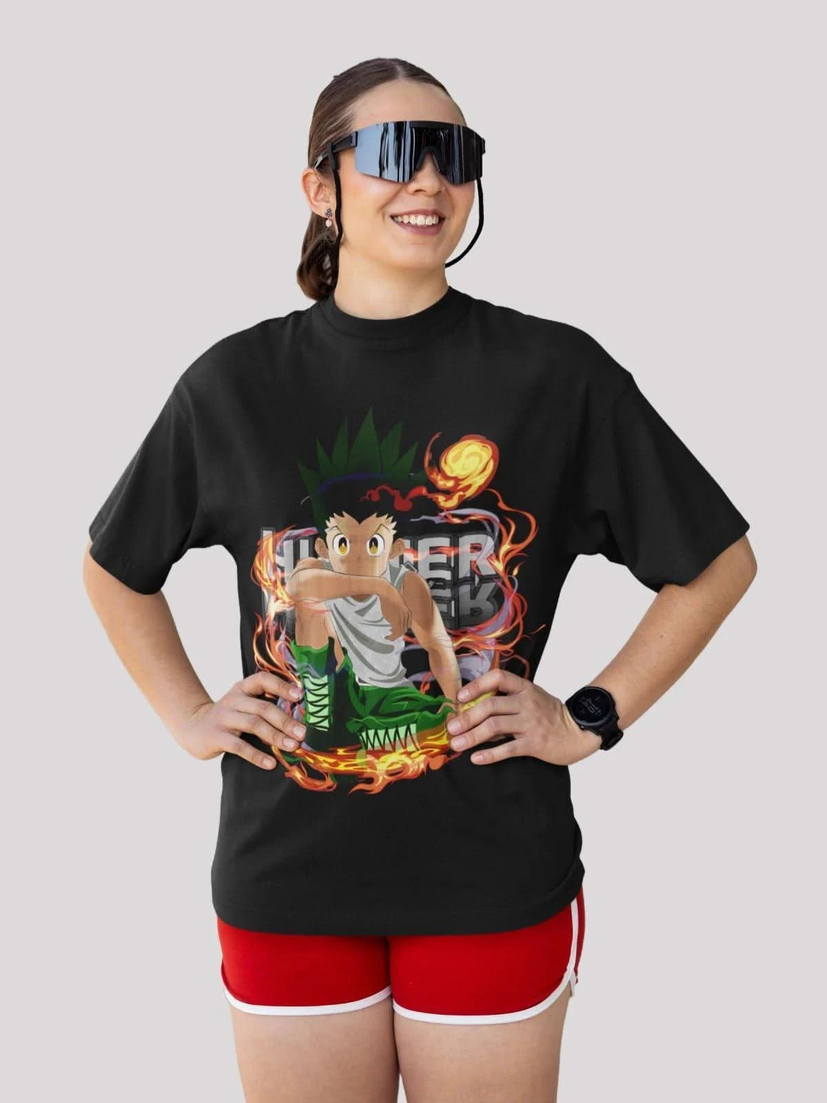 Gone crazy for GON Anime Unisex Oversized T-shirt-Black