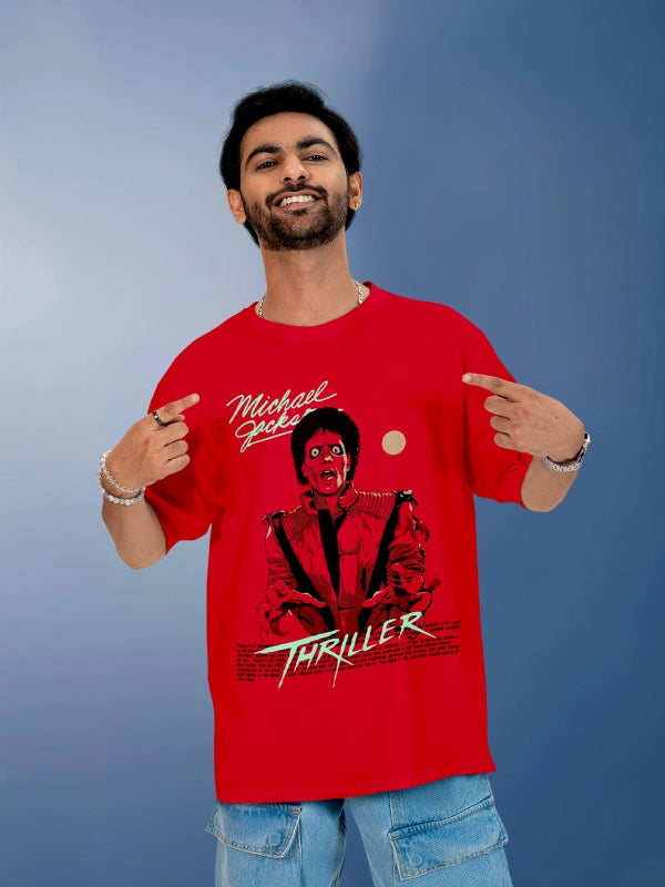 MJ Who's Bad Red Graphic tee