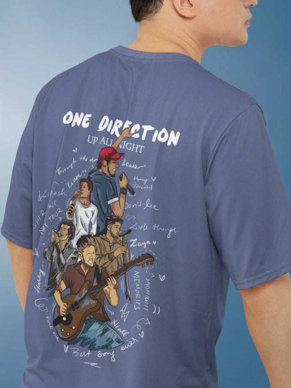 One Direction Band Blue Graphic Tee
