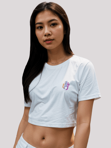 HI5 White Crop Top