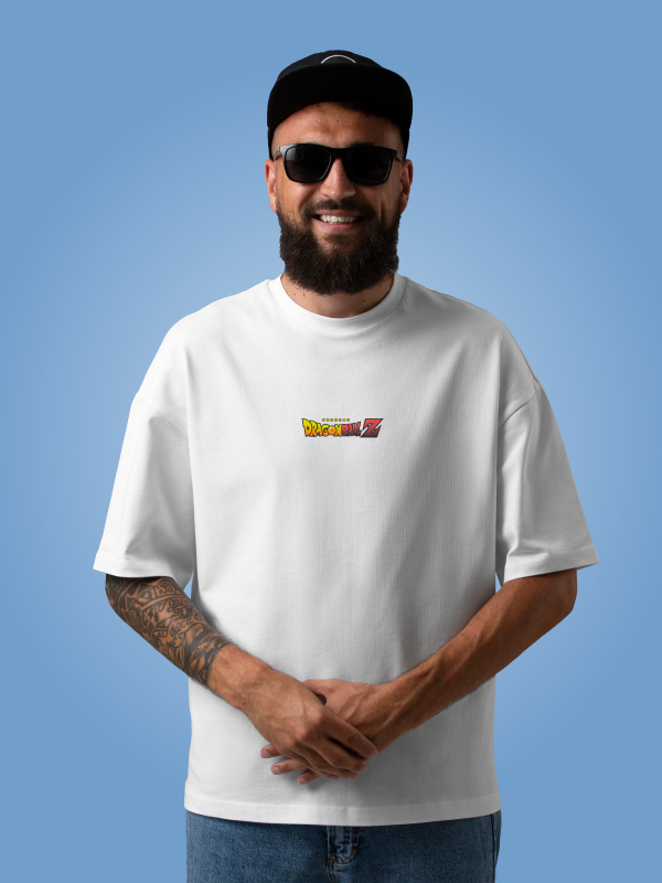 Supreme Dragon ball Z x Spiderman Crossover Oversized White T-shirt