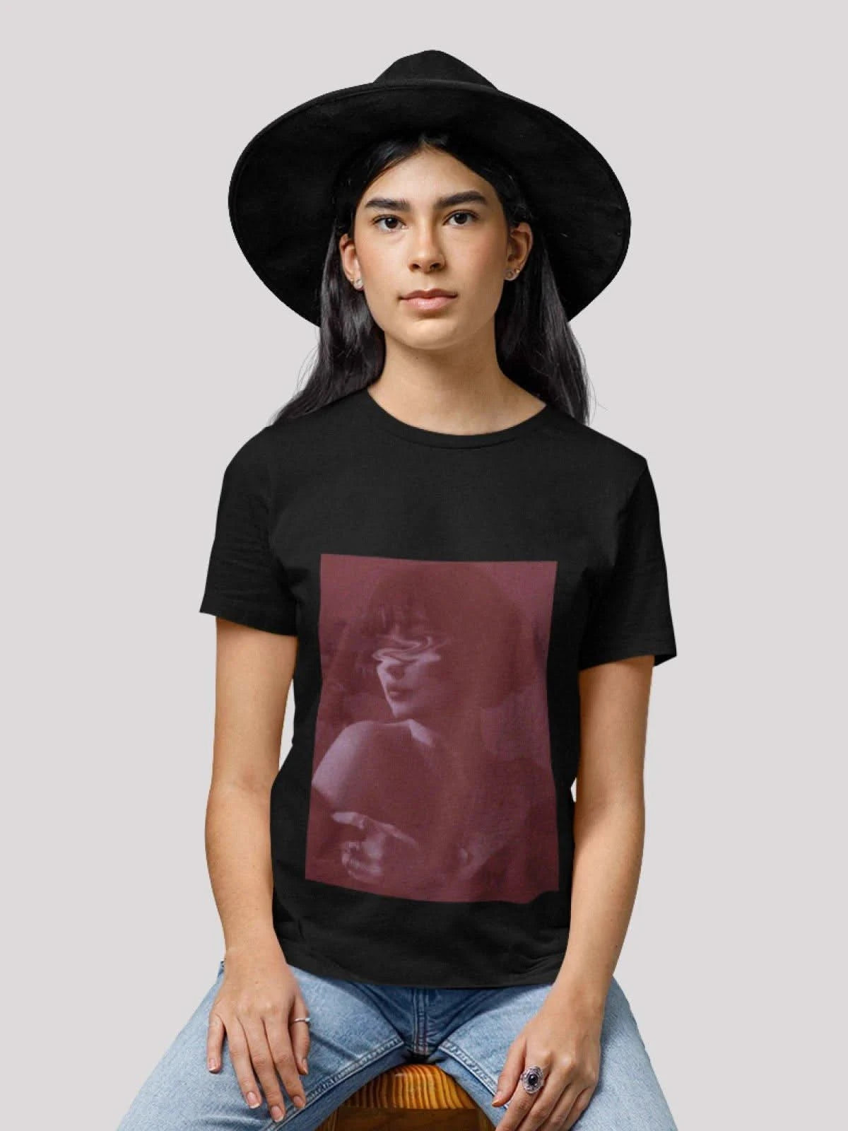 Blurry Eyes Black T-Shirt