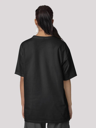 Unisex black Creepy Vibes oversized t-shirt