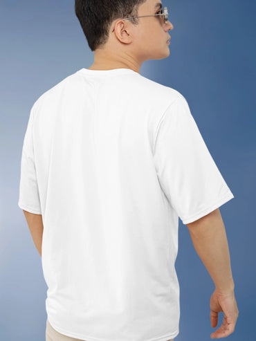 Poohpeye: Pooh x Popeye Oversized White Printed T-shirt