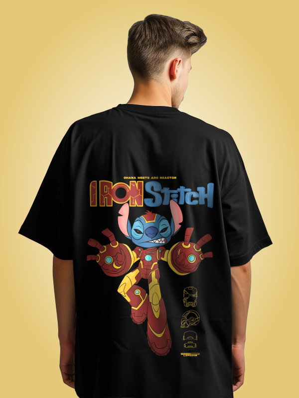 Iron Stitch: Iron Man x Stitch Cool Black Graphic Tee