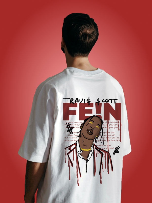 Travis Scott white Oversized T shirt