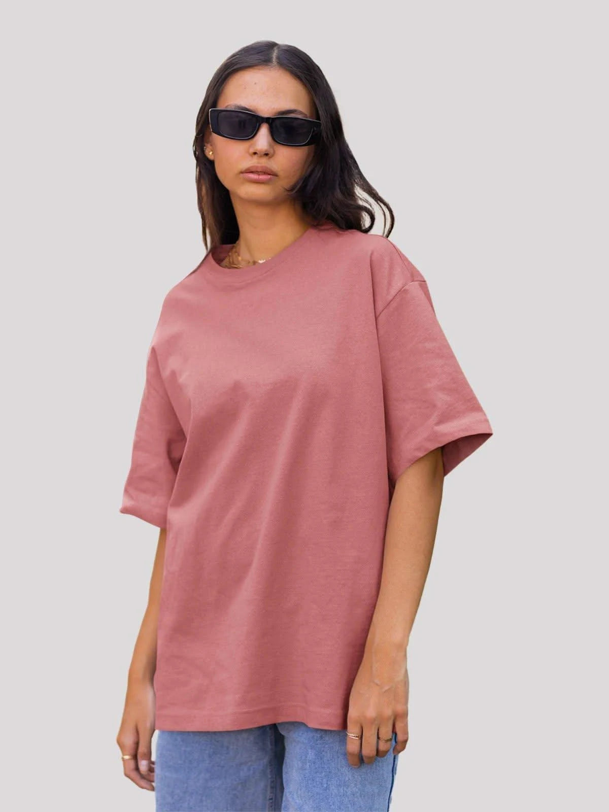 Crazy Killuas Anime Unisex Oversized T-shirt-Dusty Rose