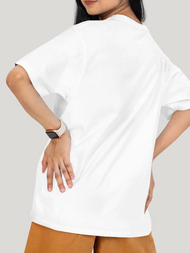 It's Summer Time Tropical Print Beach Graphic Oversized Tee