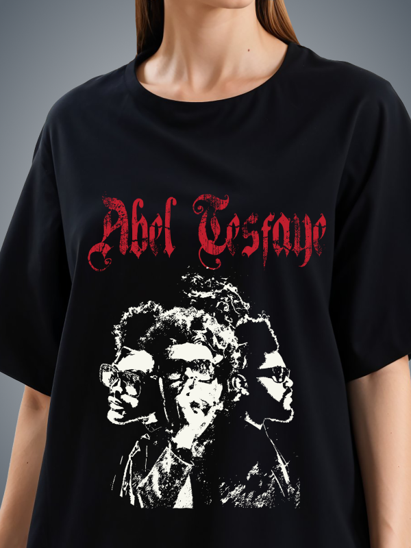 The Weekend's Abel Tesafe Black Graphic Tee