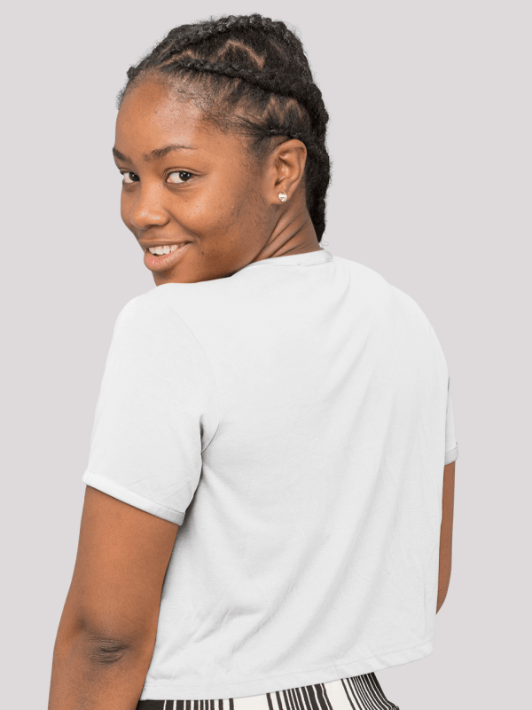 HI5 White Crop Top