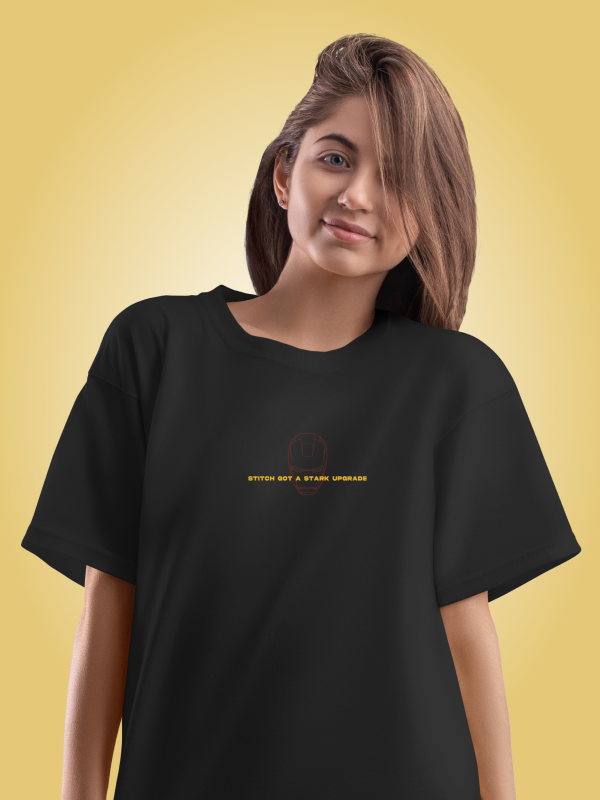 Iron Stitch: Iron Man x Stitch Cool Black Graphic Tee