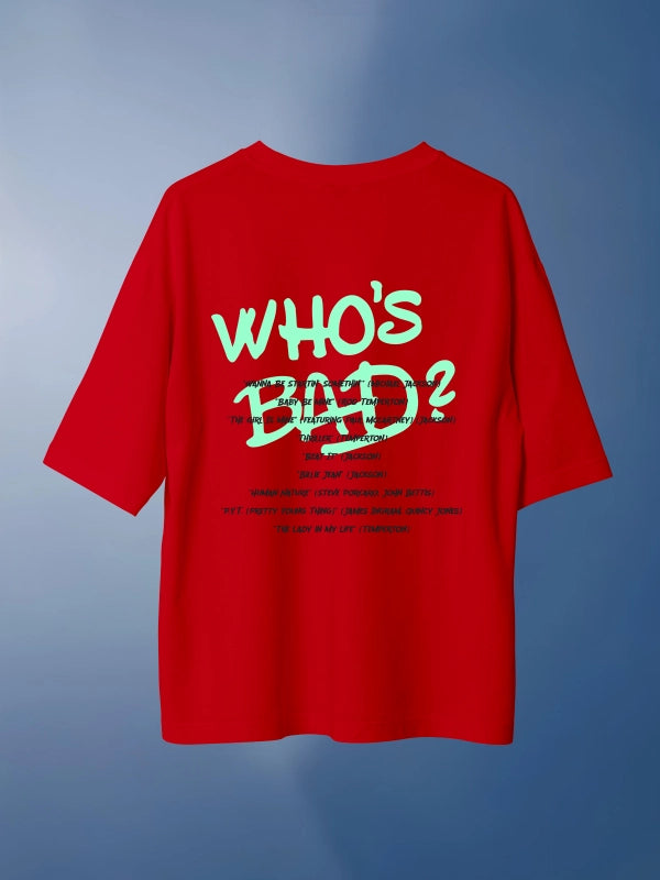 MJ Who's Bad Red Graphic tee