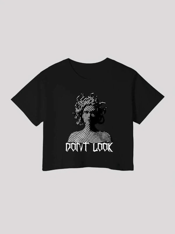 Medusa Black Crop Top For Women