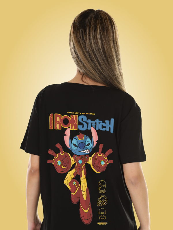 Iron Stitch: Iron Man x Stitch Cool Black Graphic Tee