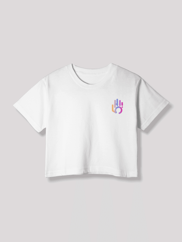 HI5 White Crop Top