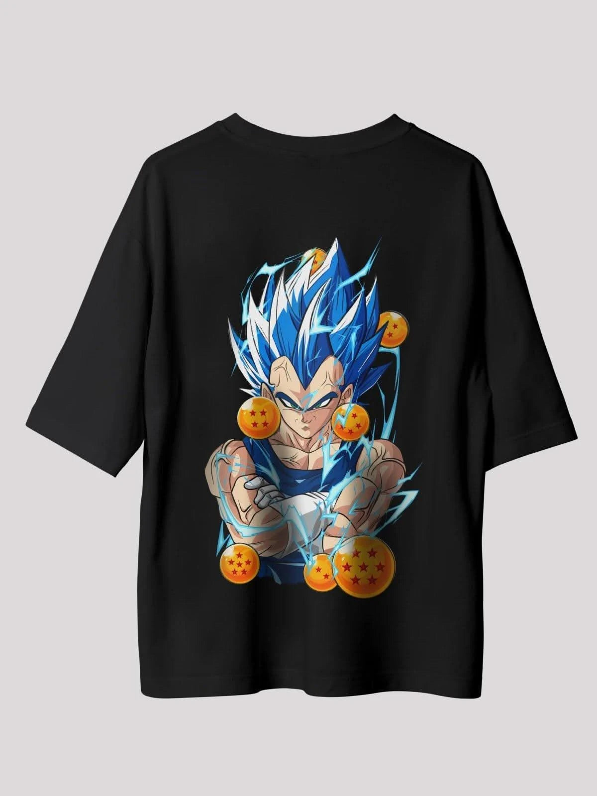Vegeta Power Anime Unisex Oversized T-shirt-Black