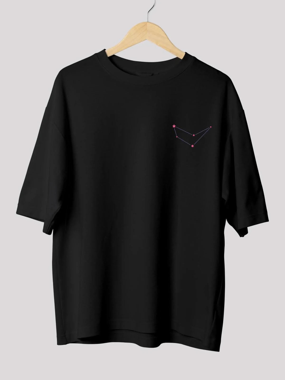Capricorn Zodiac Unisex Oversize T-Shirt-Black