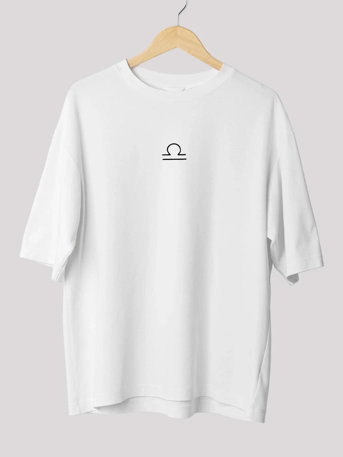 Libra Zodiac Unisex Oversize T-Shirt-White