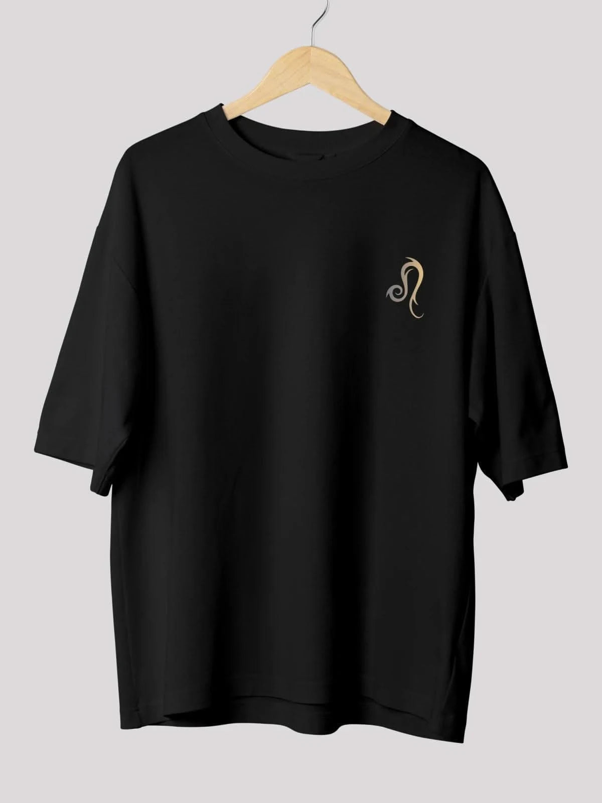 Leo Zodiac Unisex Oversize T-Shirt-Black