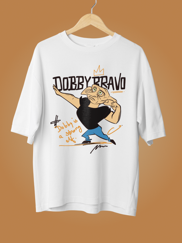 Dobby Bravo: Harry Potter X Johnny Bravo Oversized T-shirt