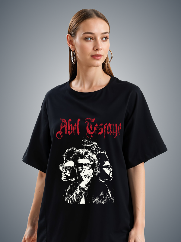 The Weekend's Abel Tesafe Black Graphic Tee