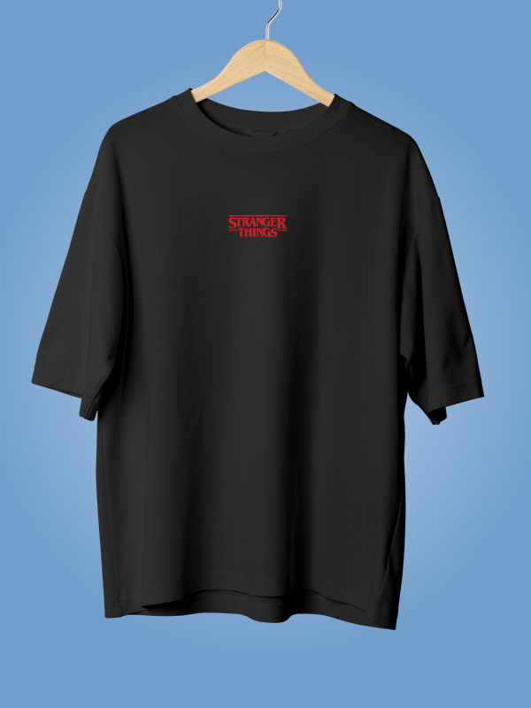GTA x Stranger Things Black Oversized Graphic Tee