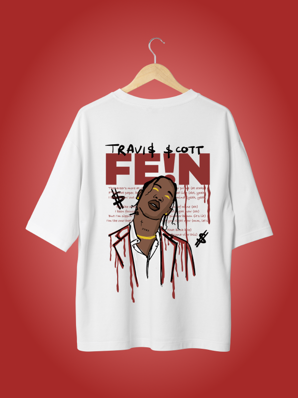 Travis Scott white Oversized T shirt