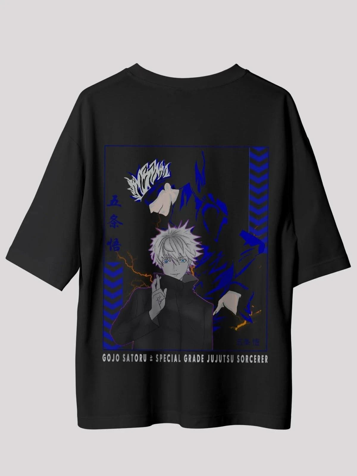 Jujutsu Kaisen Anime Unisex Oversize T-Shirt-Black