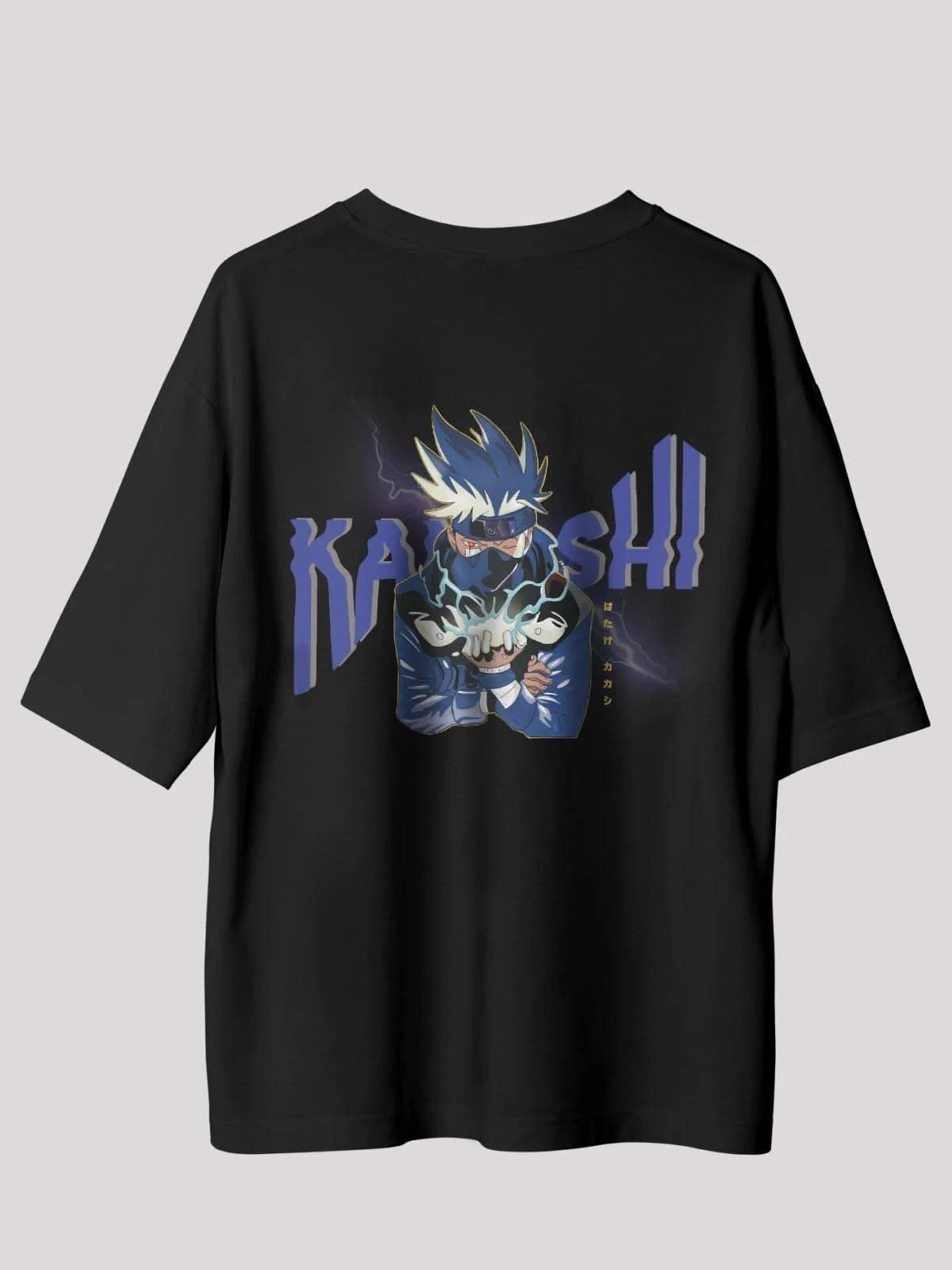 Kakashi Anime Unisex Oversize T-shirt-Black