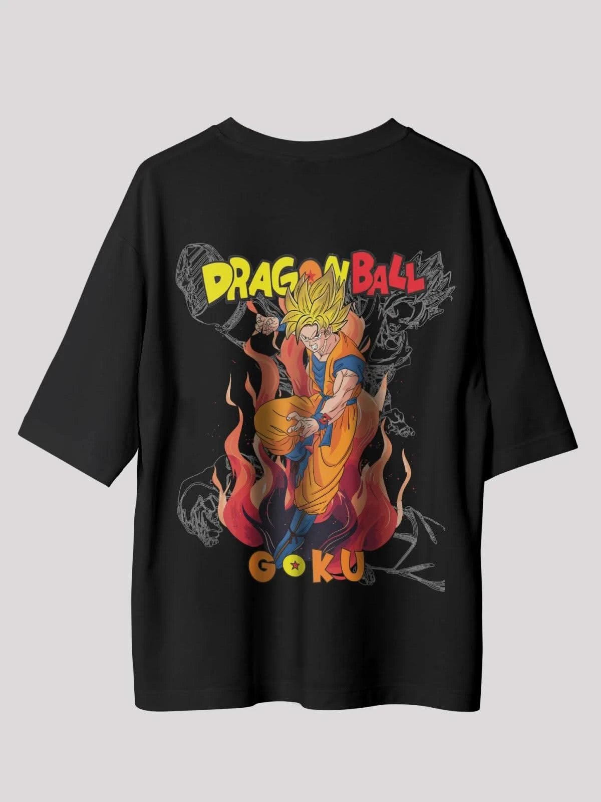 Goku Anime Unisex Oversized T-shirt-Black