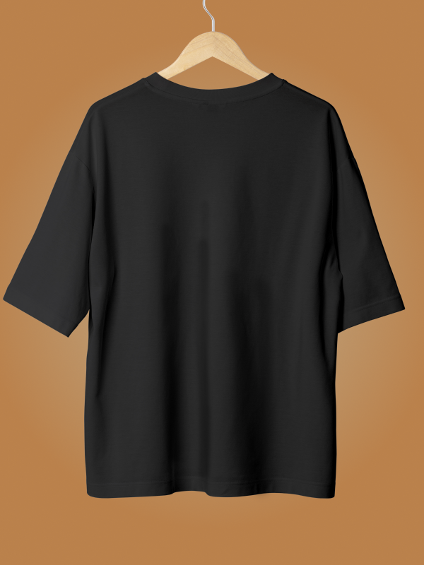 The Vengeance Duo: Kill Bill x Makima Crossover Oversized Black Printed T-shirt