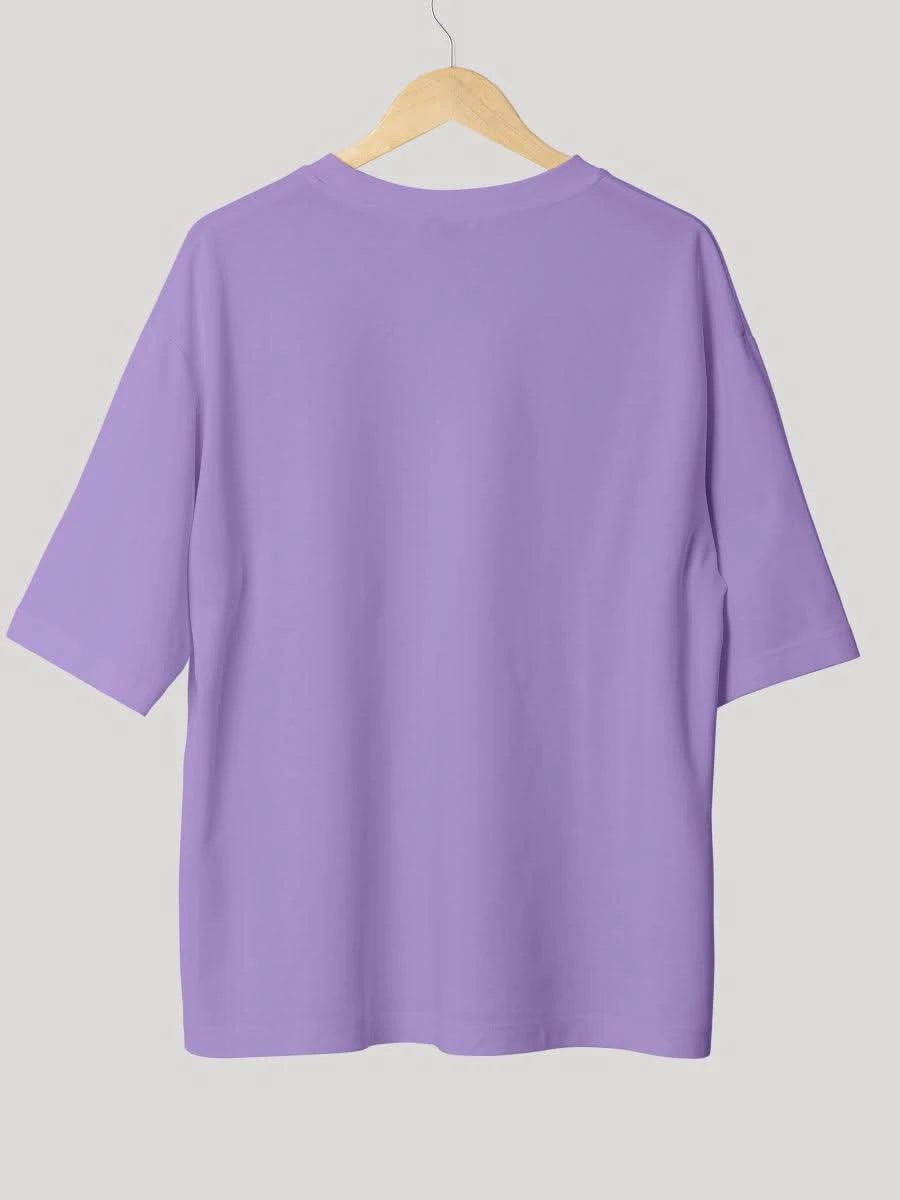 Living the Summer Breeze Lavender Oversized Summer Typography T-shirt