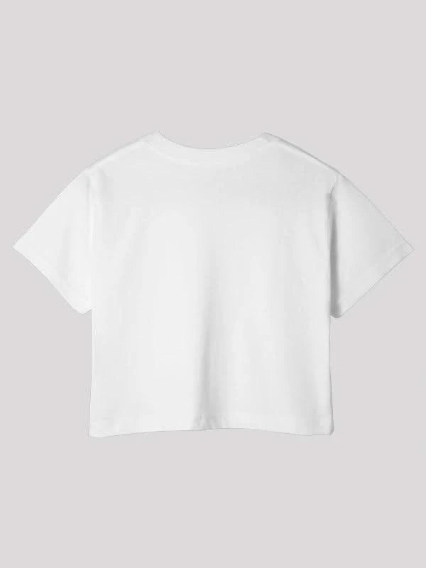 Peace White Crop Top For Women