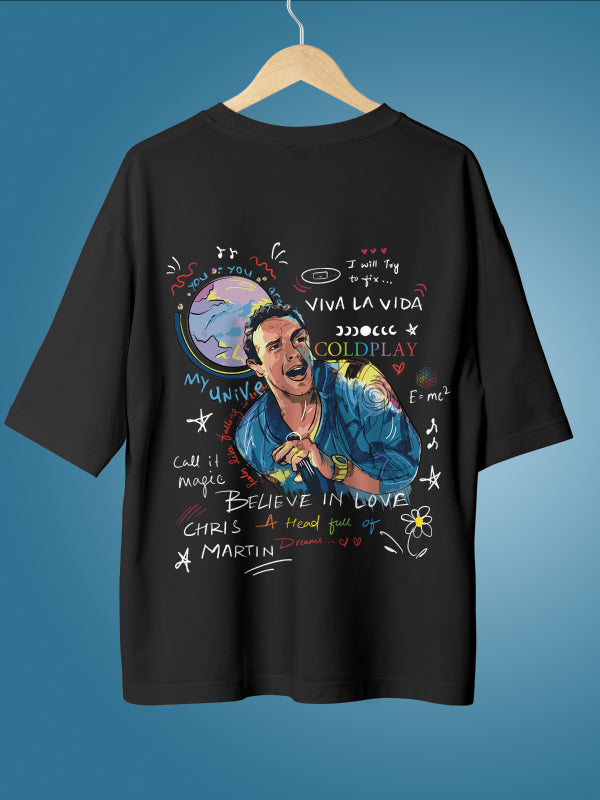 It's Chris Martin from Coldplay T-shirt