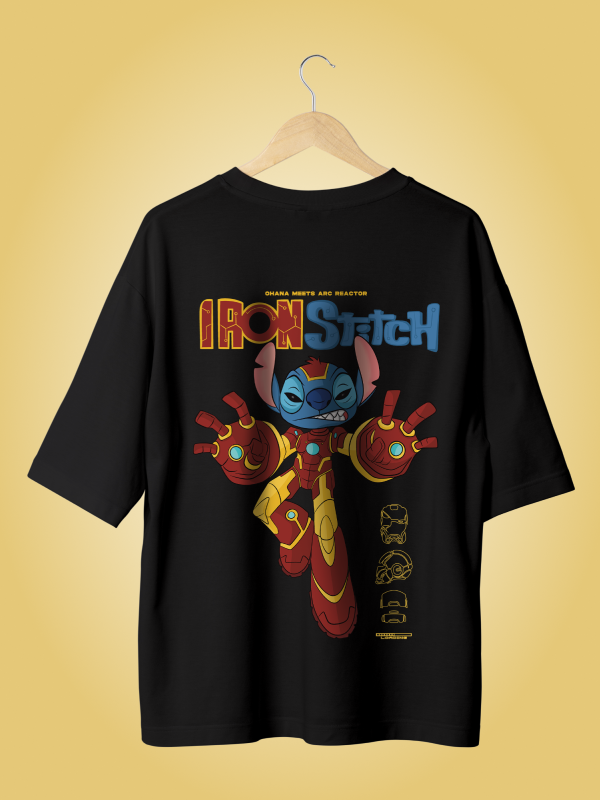 Iron Stitch: Iron Man x Stitch Cool Black Graphic Tee