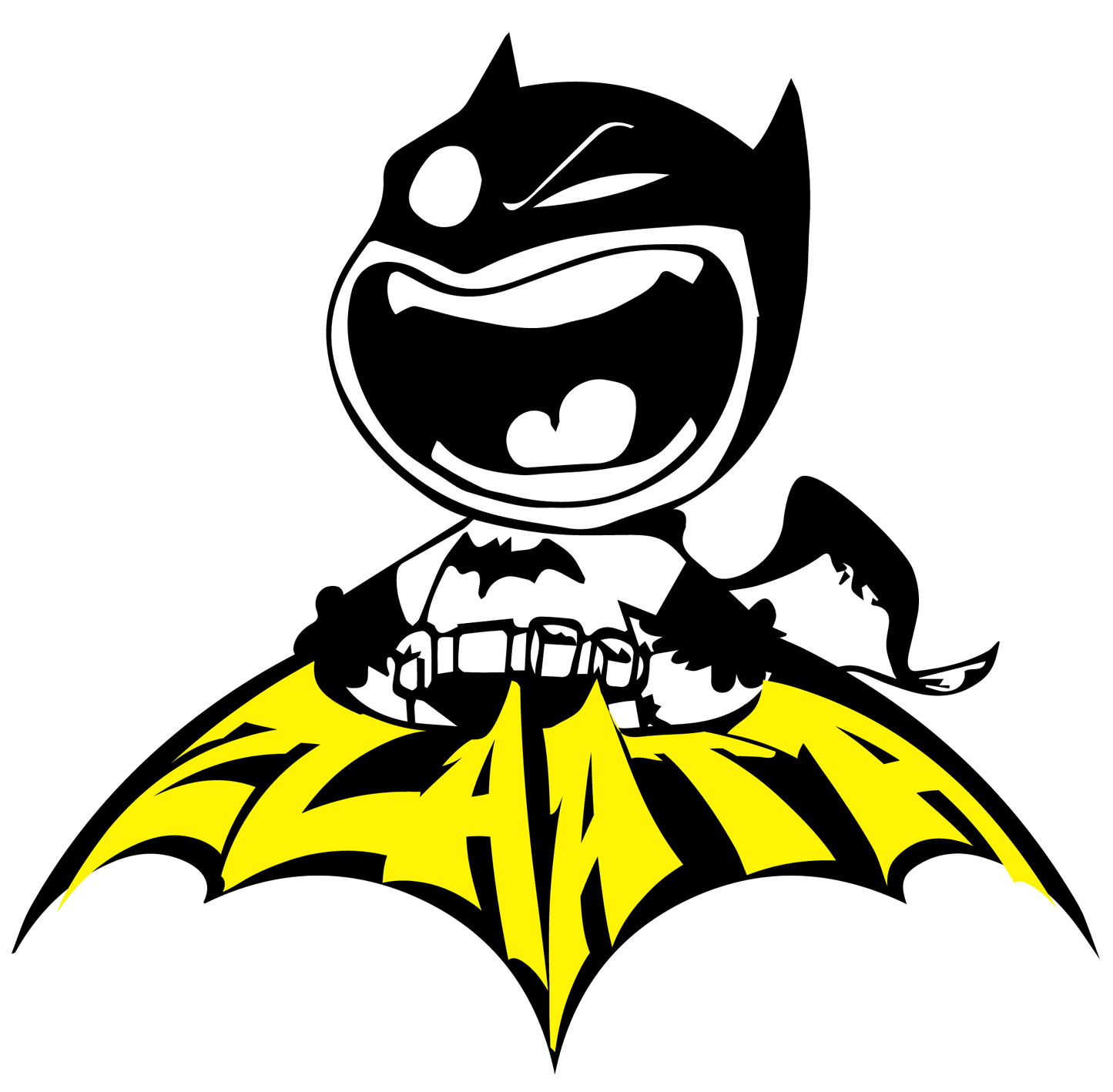 Zlaata Chibi Knight- Baby Batman White Unisex T-Shirt