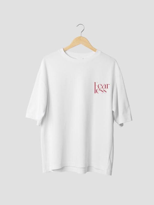 Stay Fearless Cotton Oversized Typography Tee