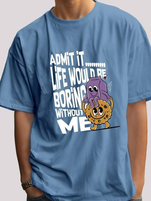 Friendship frenzy black oversized T- shirt with quirky print, Unisex