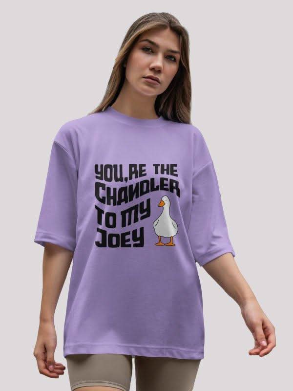 BFF Bonanza lavender oversize T- shirt with text printed