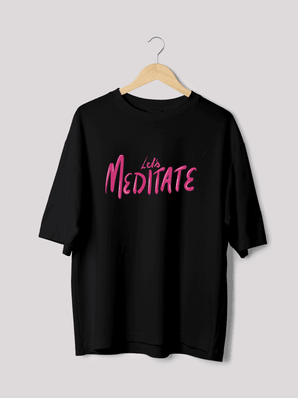 Let's Meditate elephant oversized t-shirt