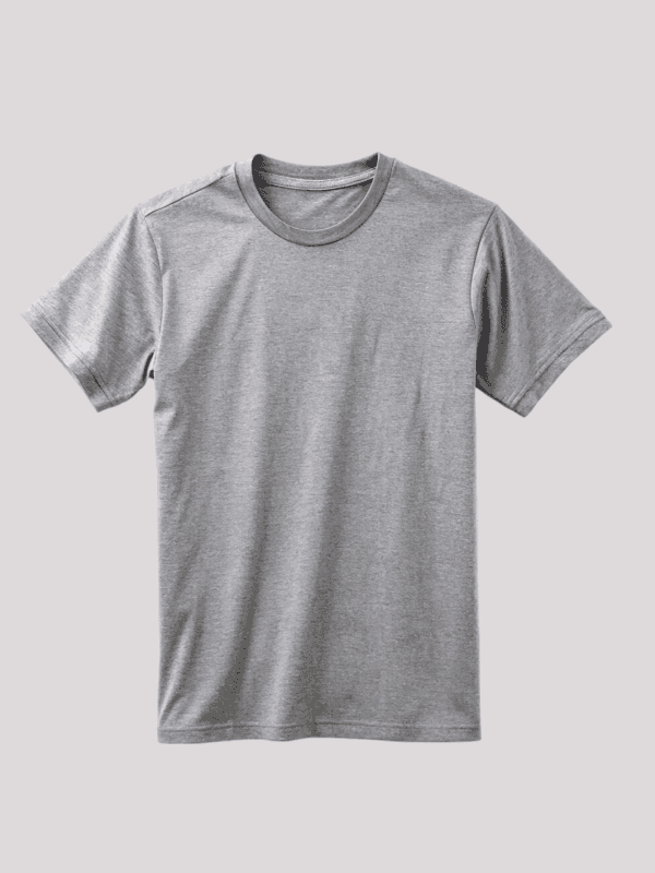 Plain Melange Grey Unisex T-shirt