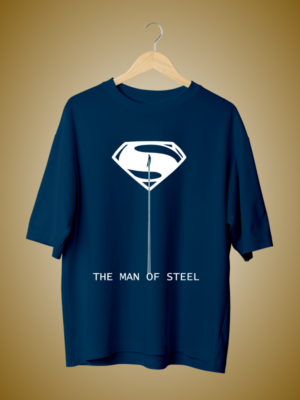 The Man of Steel Blue Superman Oversized Graphic Tee