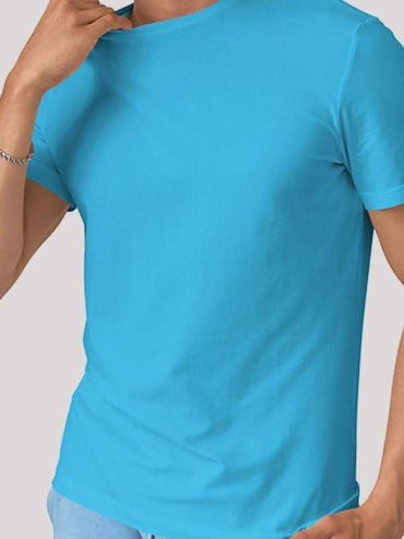 Plain Sky-blue T-shirt
