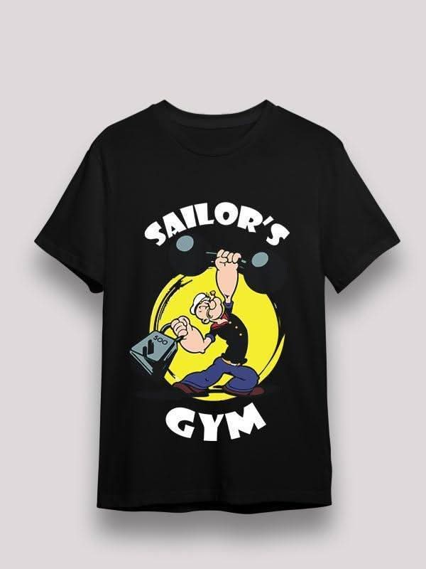 Popeye's Gym Black Unisex T-Shirt