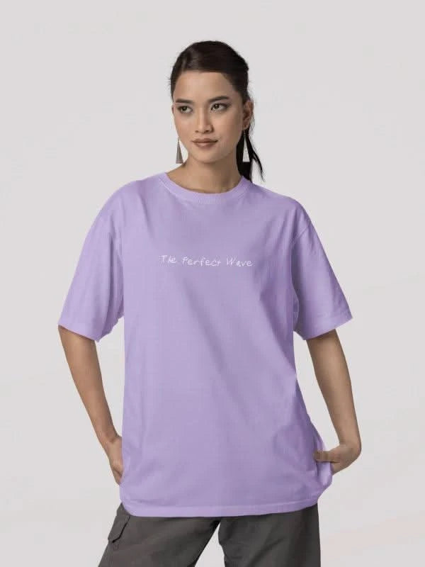 Lavender Aloha - Tropical Beach Oversized Graphic Tee