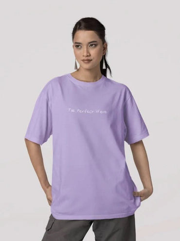 Lavender Aloha - Tropical Beach Oversized Graphic Tee