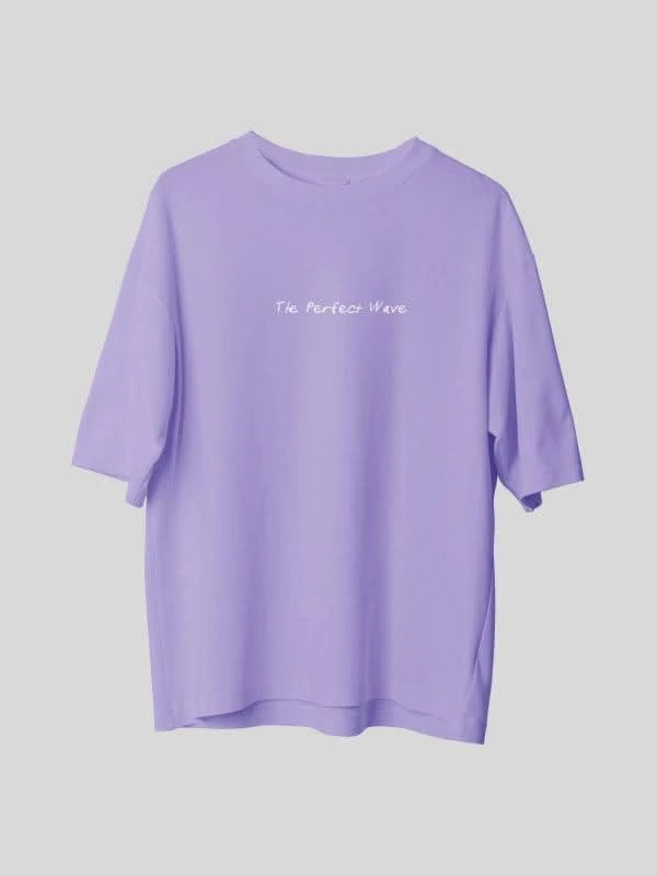Lavender Aloha - Tropical Beach Oversized Graphic Tee