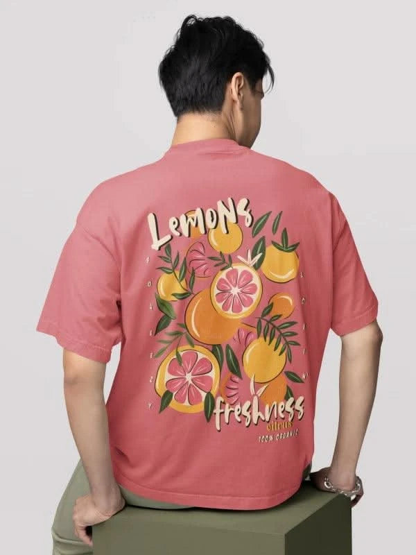 Red Lemon Freshness Tropical Summer Graphic Tee
