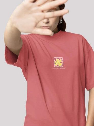 Chilled Red Lemonade Oversized Printed Summer T-shirt