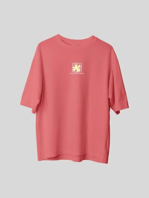Chilled Red Lemonade Oversized Printed Summer T-shirt